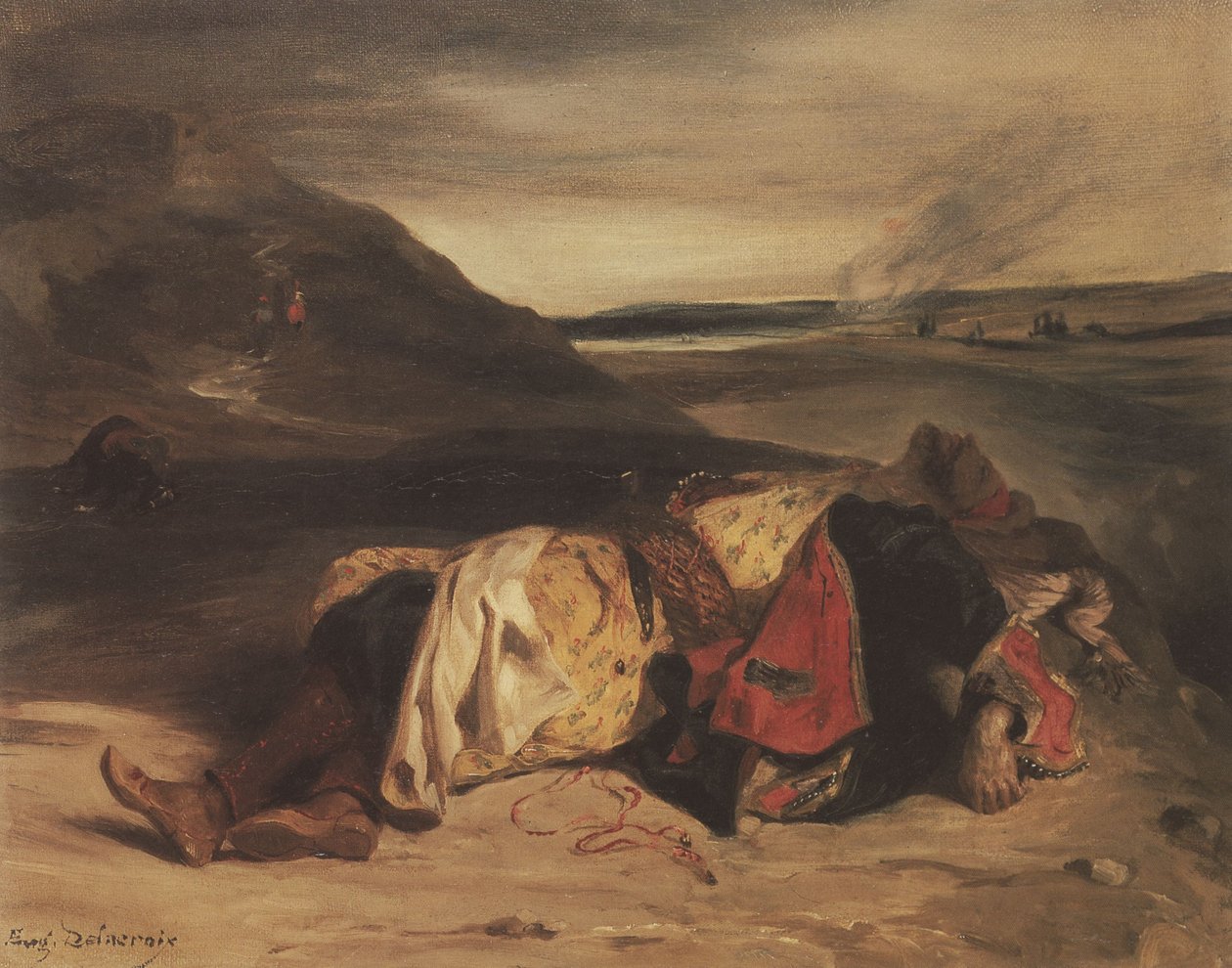 Ranska: La mort de Hassan tekijältä Eugène Delacroix