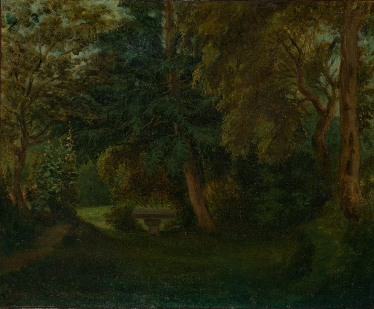 George Sandin puutarha Nohantissa, n. 1842-43. tekijältä Eugène Delacroix
