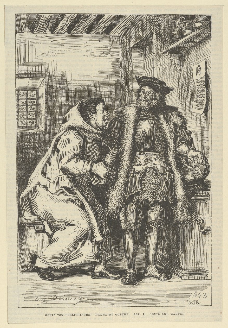 Goetz ja herra Martin, vuoden 1845 jälkeen, vuoden 1845 jälkeen. tekijältä Eugène Delacroix