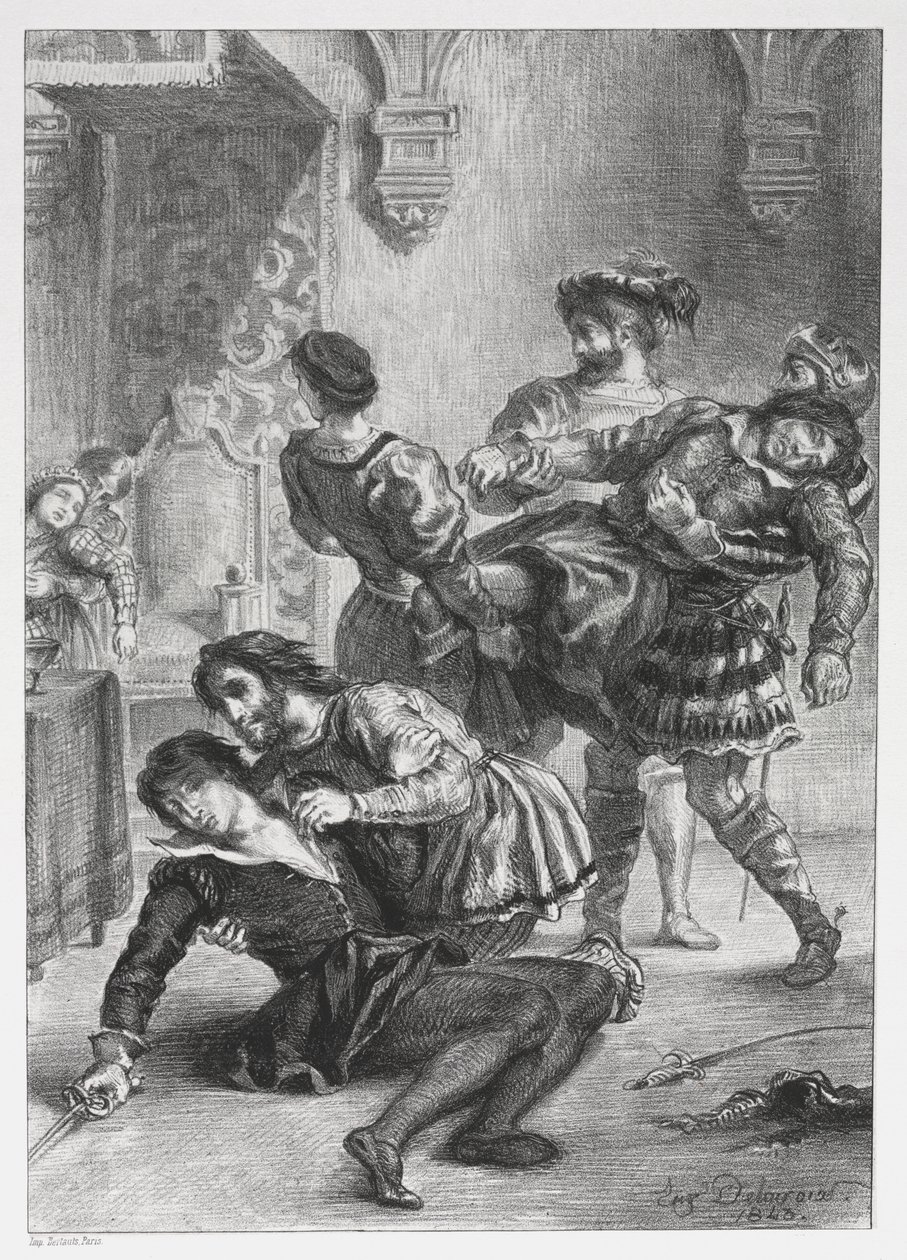 Hamlet: Hamletin kuolema tekijältä Eugène Delacroix