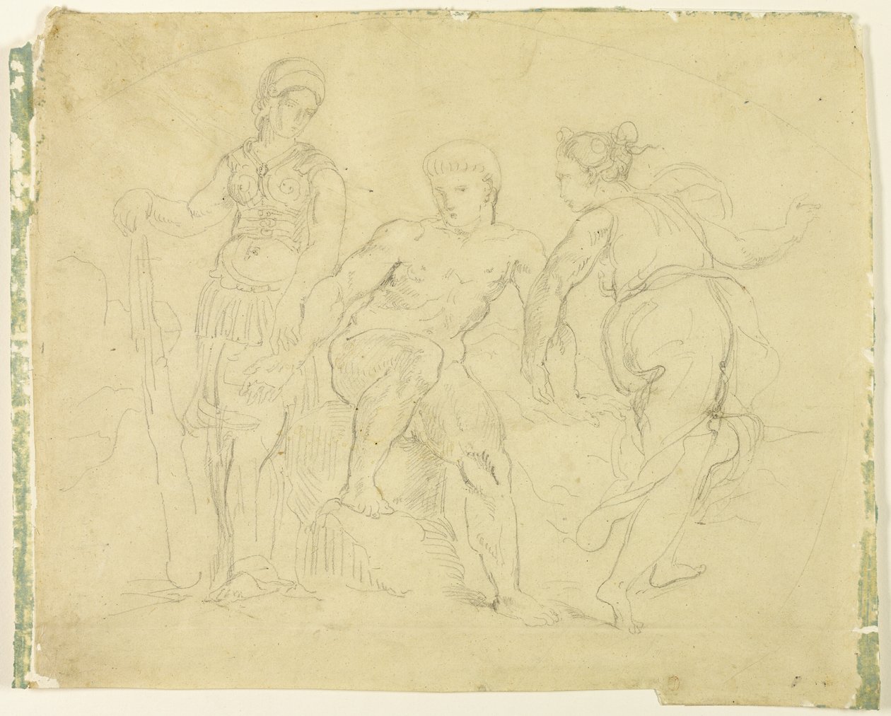 Herkules hyveen ja paheen välissä tekijältä Eugène Delacroix