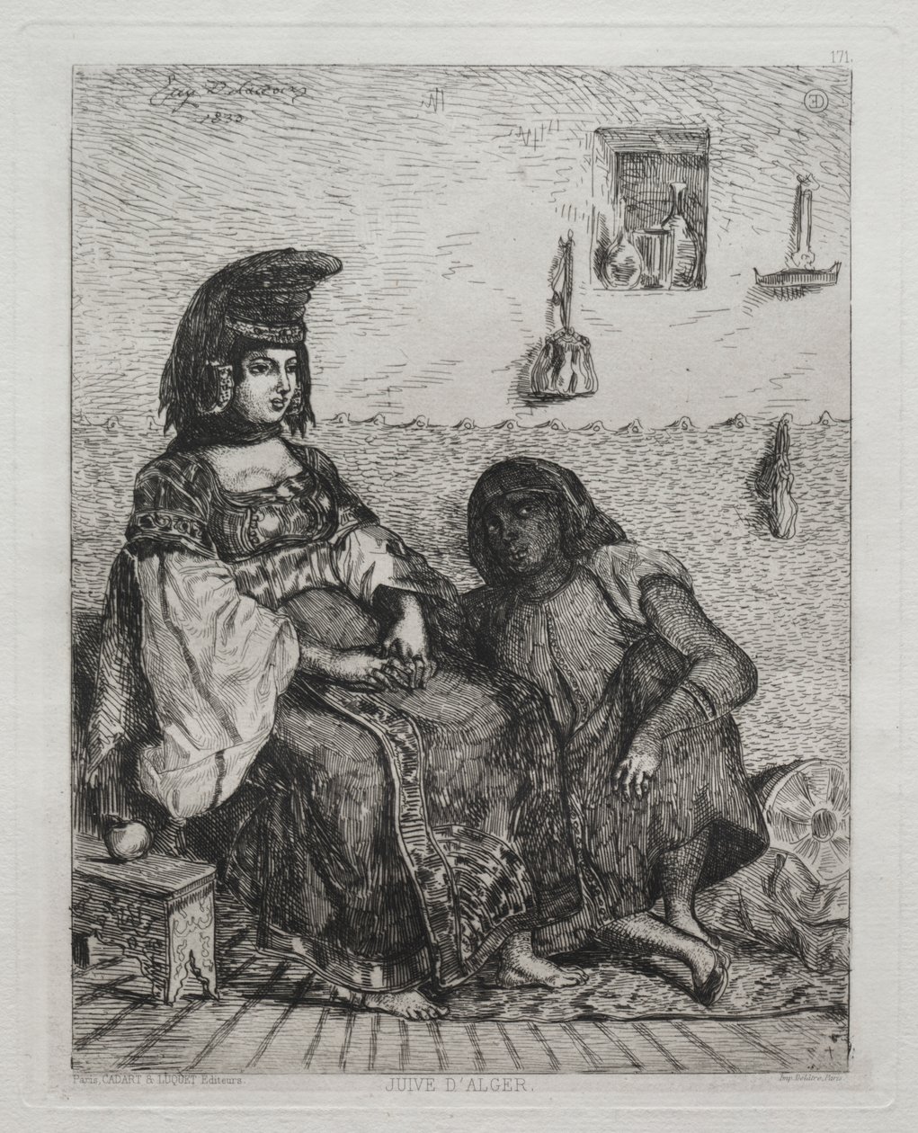 Algerin juutalainen nainen tekijältä Eugène Delacroix