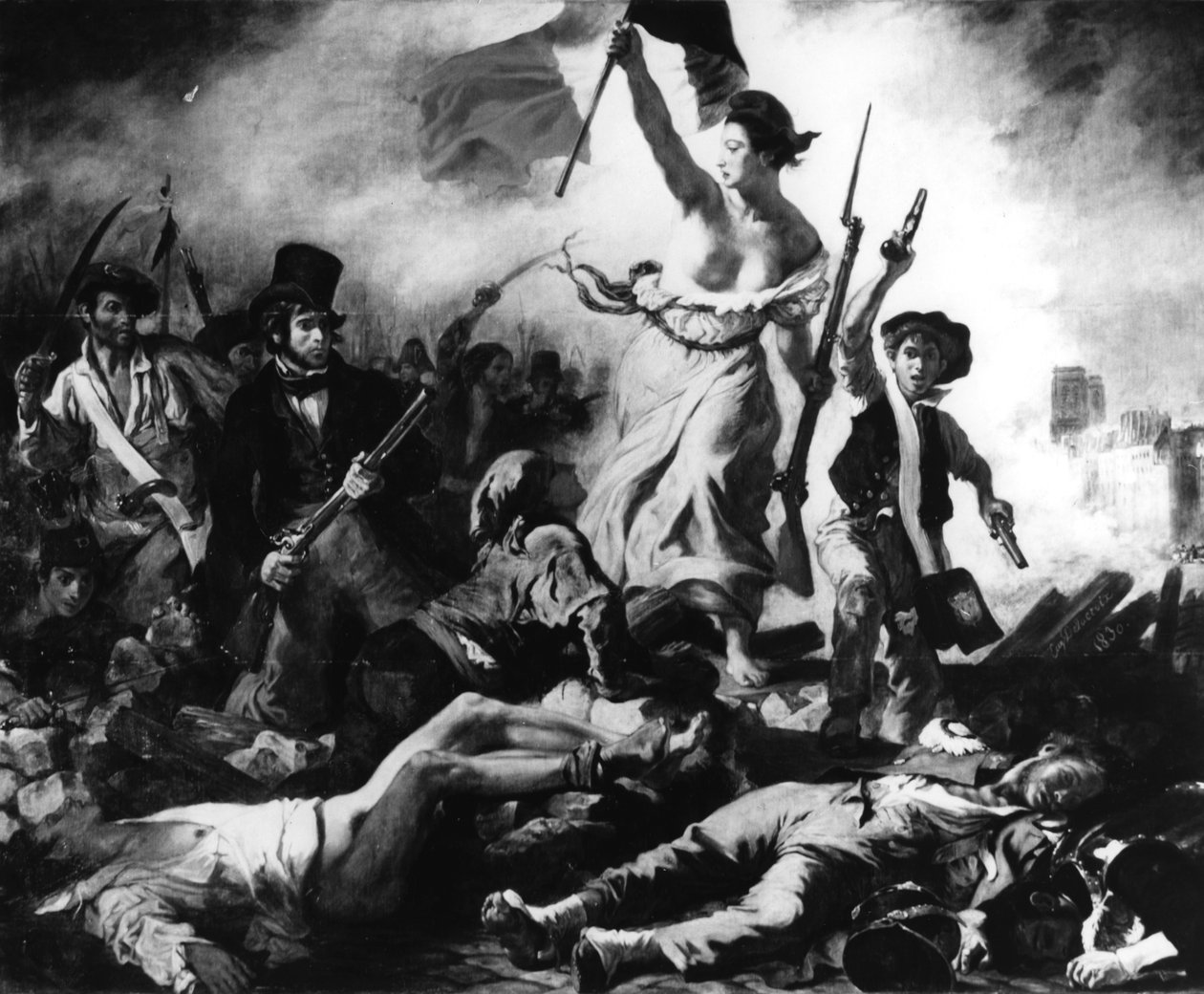 "Liberty Leading the People", 28. heinäkuuta 1830. tekijältä Eugène Delacroix