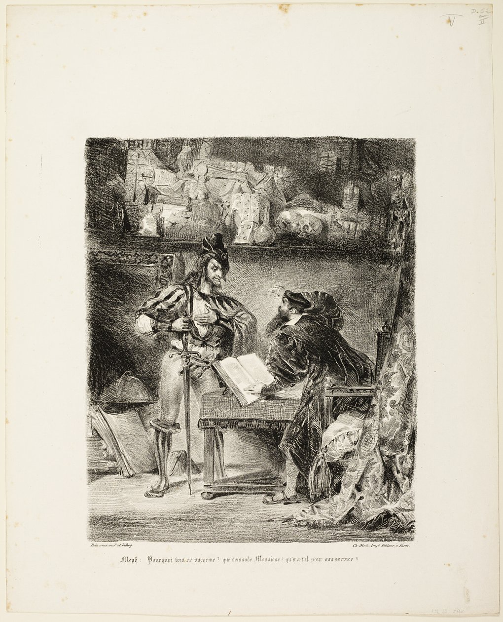 Mefistofeles ilmestyy Faustille tekijältä Eugène Delacroix