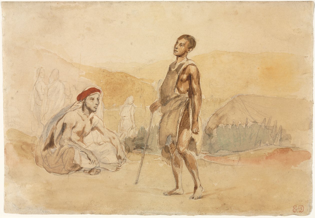 Marokkolaiset maaseudulla tekijältä Eugène Delacroix