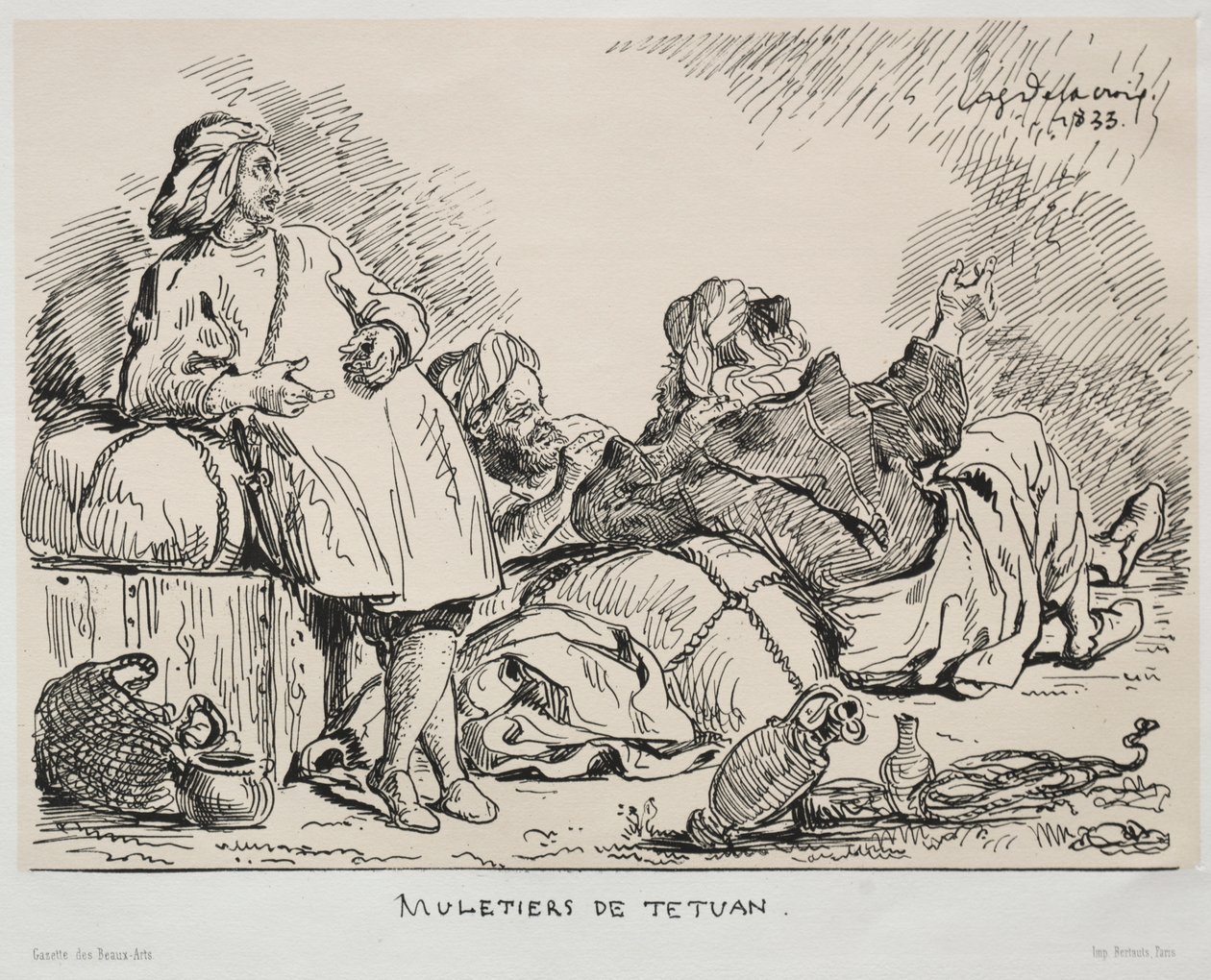 Tetuanin muleteerit tekijältä Eugène Delacroix