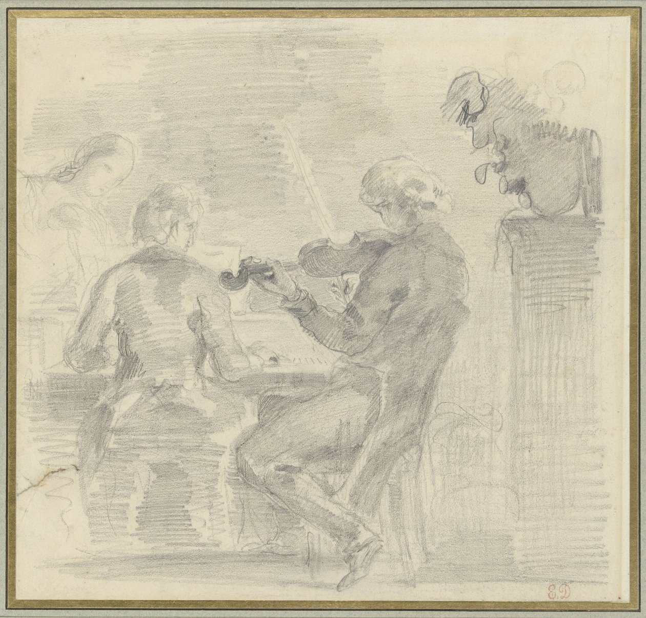 Musiikkia tekevä yritys tekijältä Eugène Delacroix