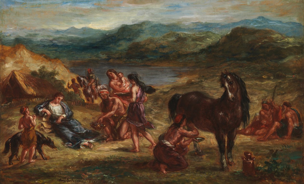 Ovidius skyytien keskuudessa, 1862. tekijältä Ferdinand Victor Eugene Delacroix