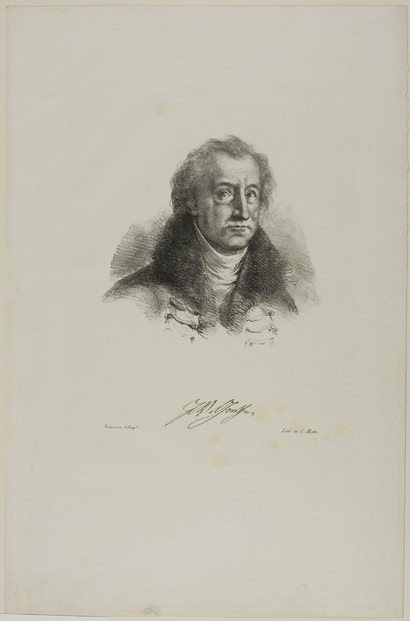 Goethen muotokuva, Faustista tekijältä Eugène Delacroix