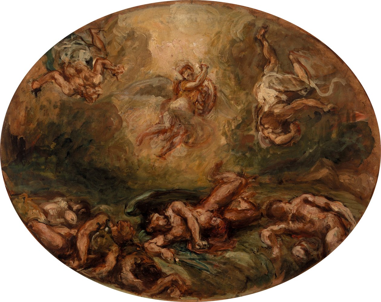 Pyhä Mikael voittaa paholaisen tekijältä Eugène Delacroix