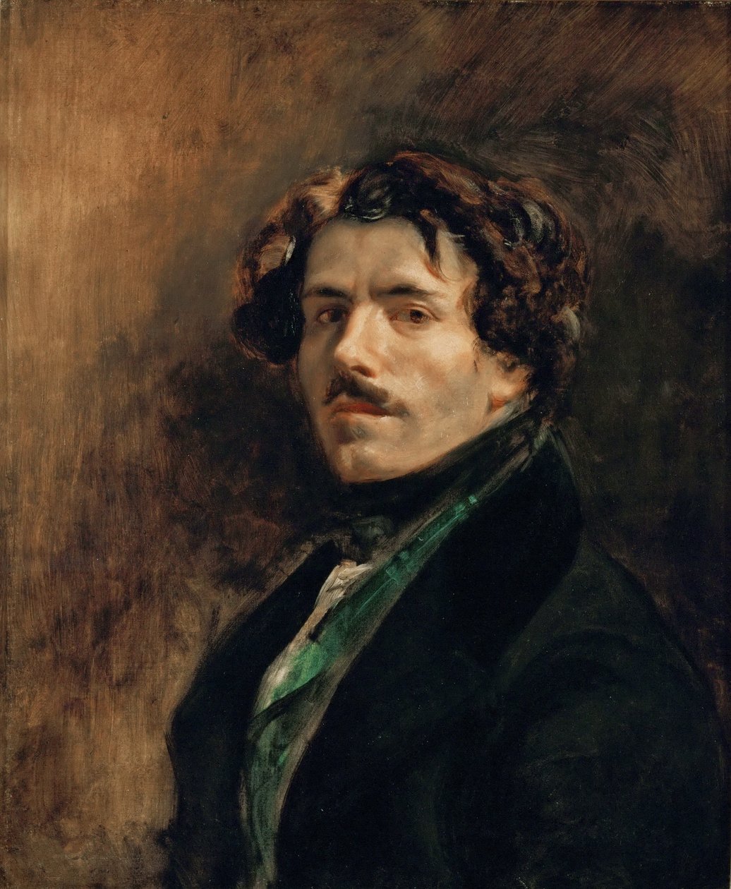Omakuva vihreän liivin kanssa tekijältä Eugène Delacroix