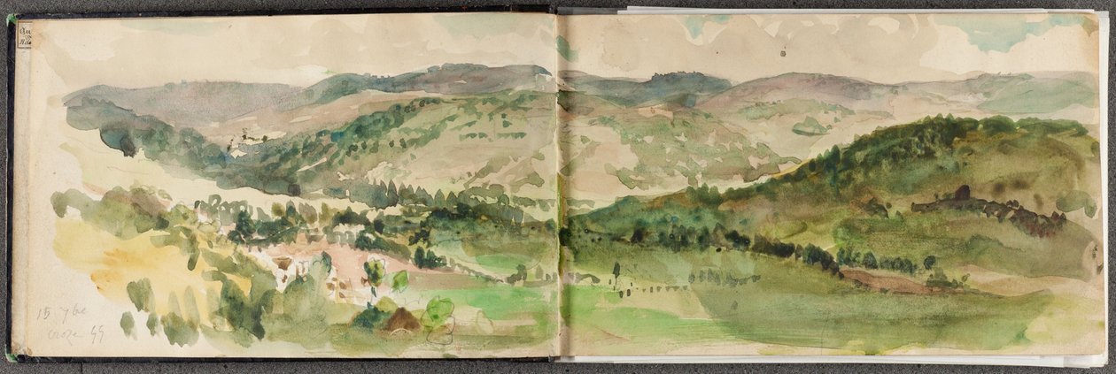 Luonnoskirja taiteilijan Saksan-matkalta tekijältä Eugène Delacroix