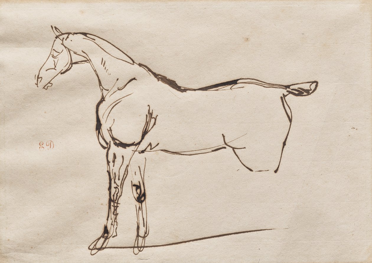 Hevosen tutkimus tekijältä Eugène Delacroix