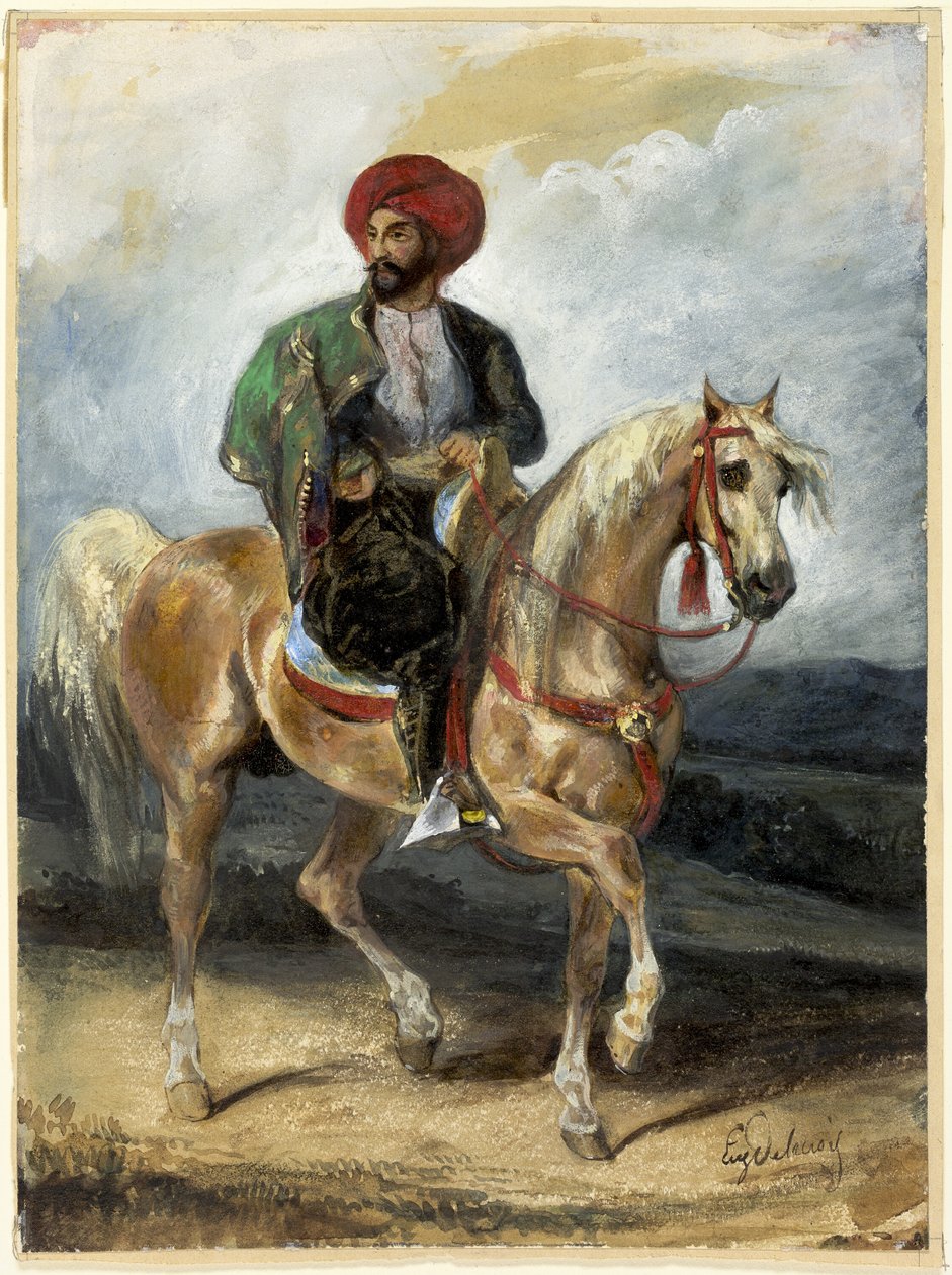 Turkkilainen ratsastaja tekijältä Eugène Delacroix