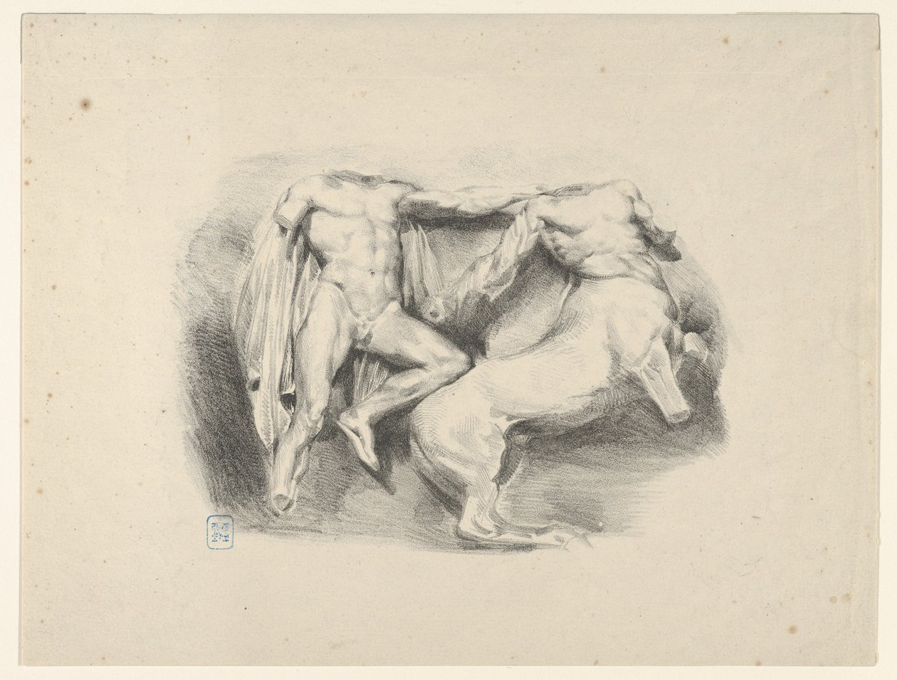 Theseus Kentaurin valloittaja Eurytus, 1825, 1825. tekijältä Eugène Delacroix