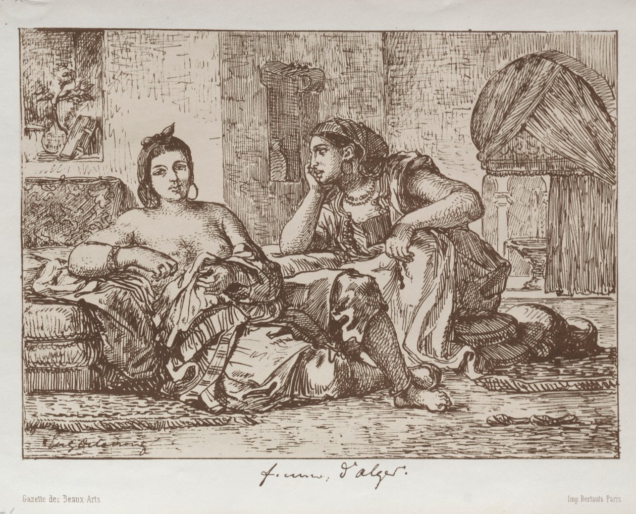 Algerin naiset tekijältä Eugène Delacroix