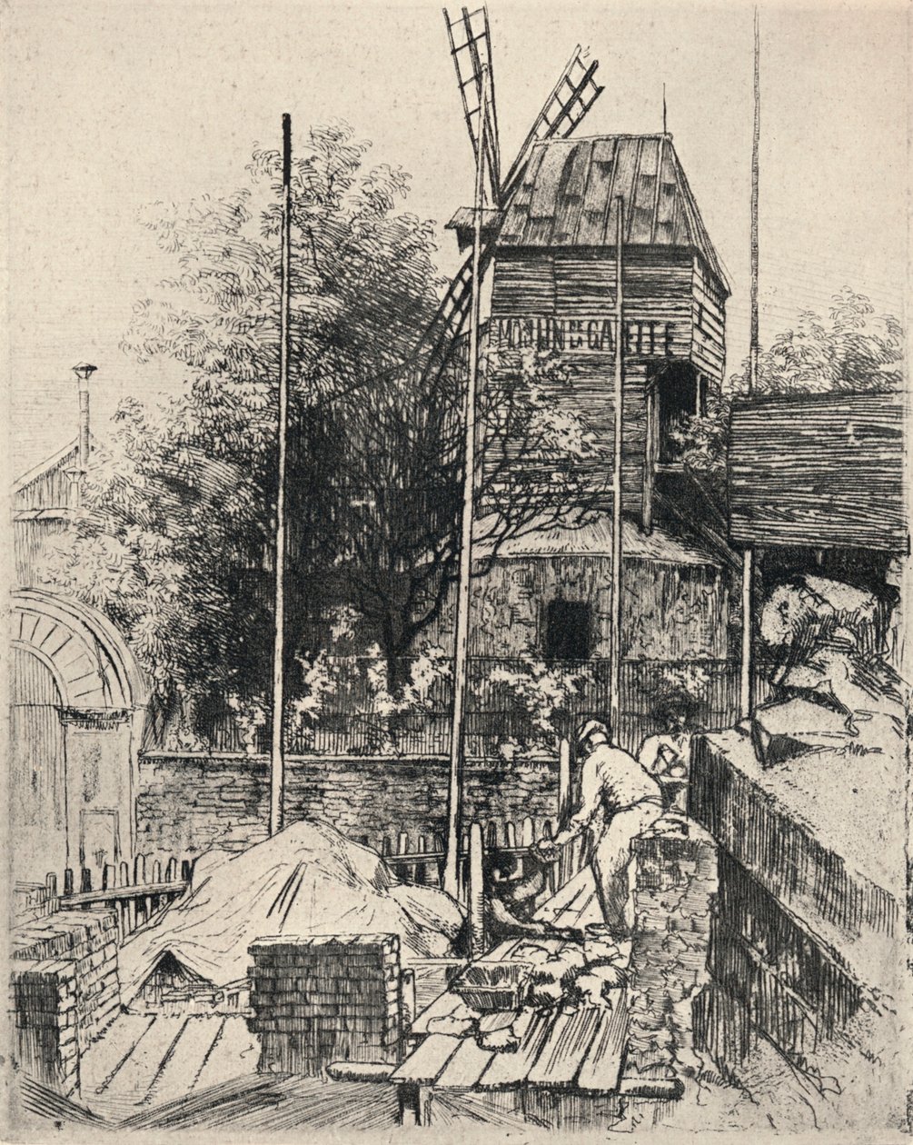 "Moulin de la Galette, Montmartre", 1915 tekijältä Eugène Delâtre