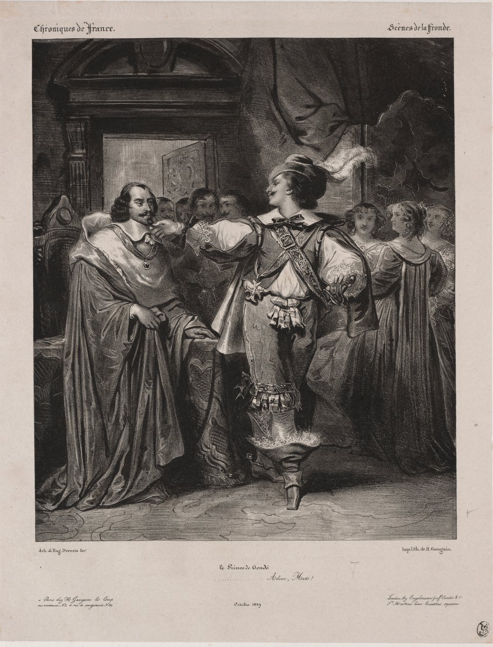 Chronicles of France: Fronden kohtaus - Condén prinssi tekijältä Eugène François Marie Joseph Devéria