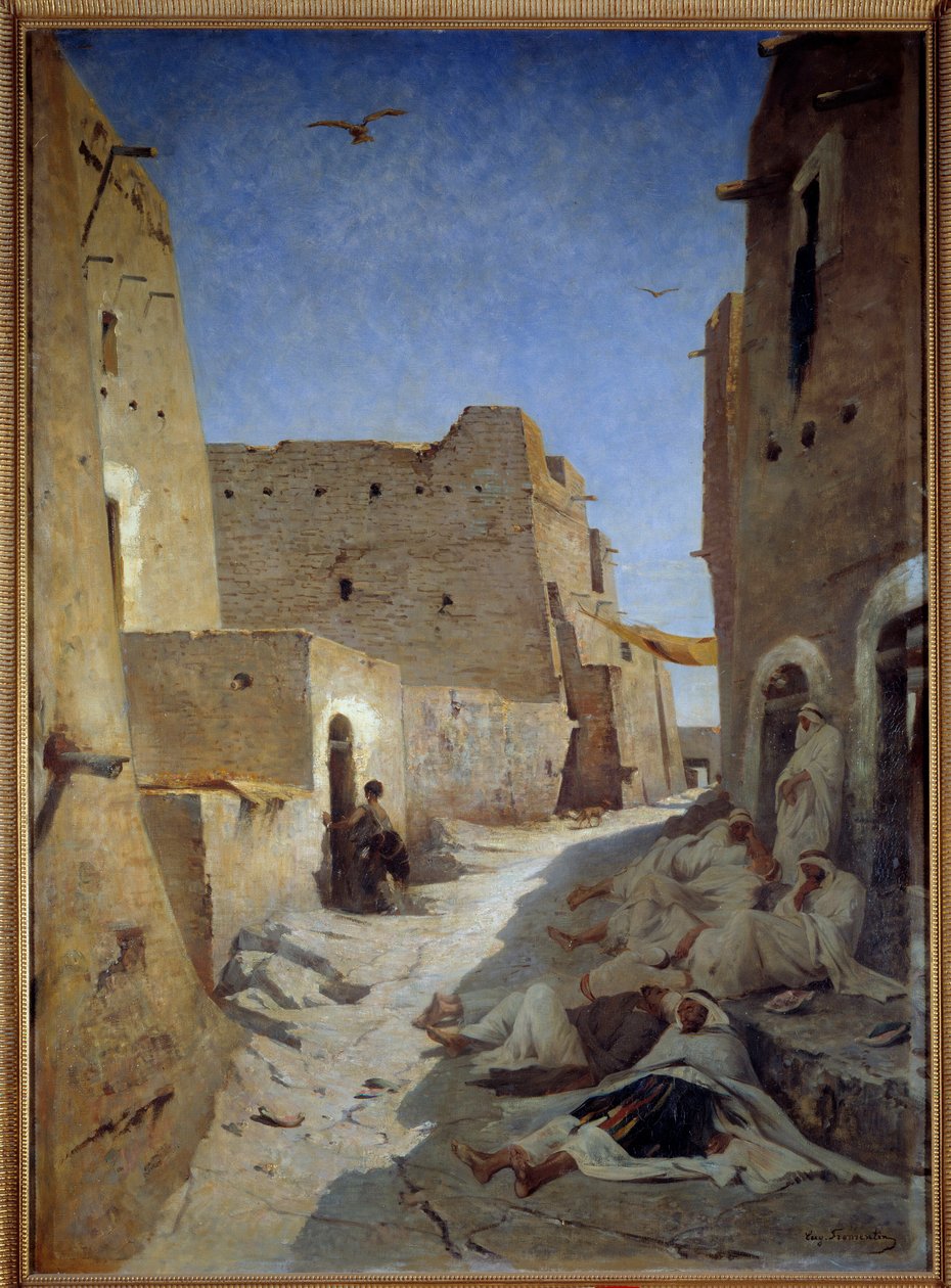 Näkymä Bab el Gharbi -kadulle Laghouatissa Algeriassa Eugene Fromentinin maalaus tekijältä Eugène Fromentin