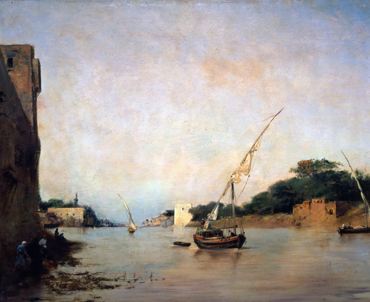 Näkymä Niilille, 1800-luku tekijältä Eugène Fromentin