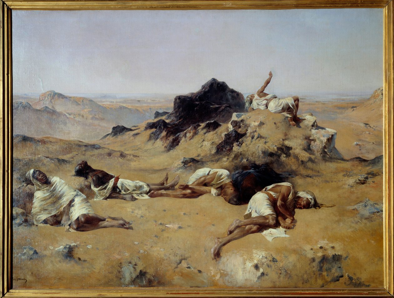 aavikko. Janoiset miehet. 1869. Eugène Fromentin (1820-1876), Musée d