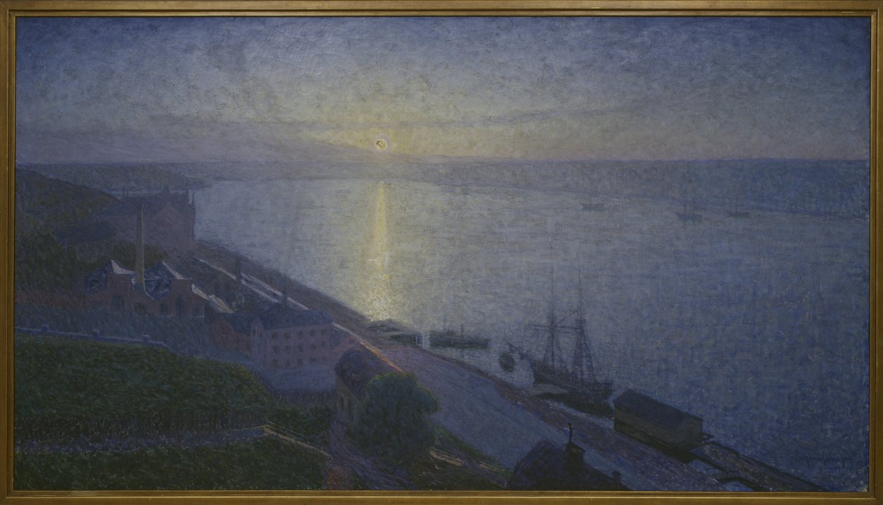 Auringonlasku, 1895 tekijältä Eugène Jansson