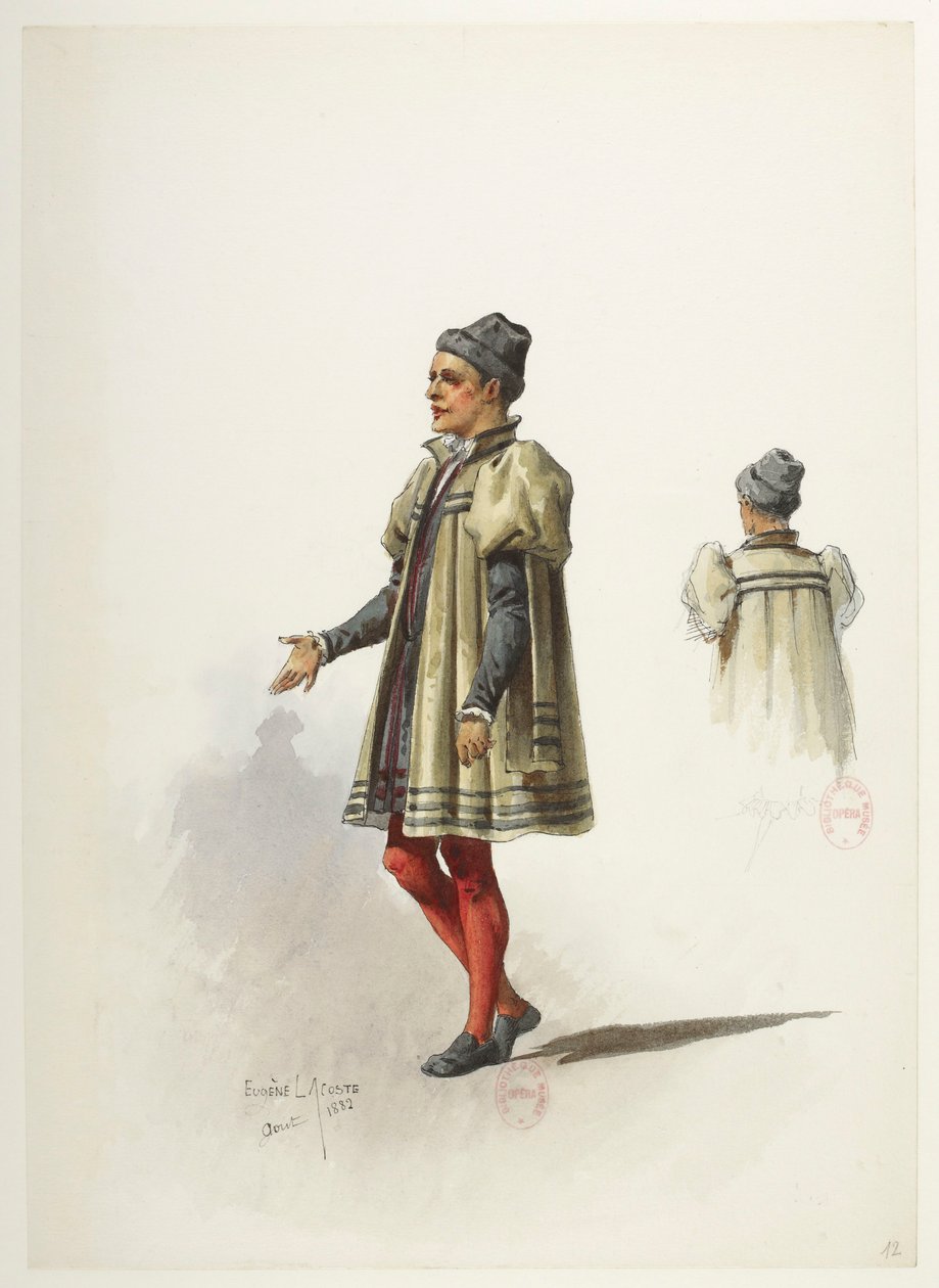 Btv1b84558104 12 - Saint-Saëns - Henry VIII - Maquettes de costumes - Lacoste - 12. puku tekijältä Eugene Lacoste