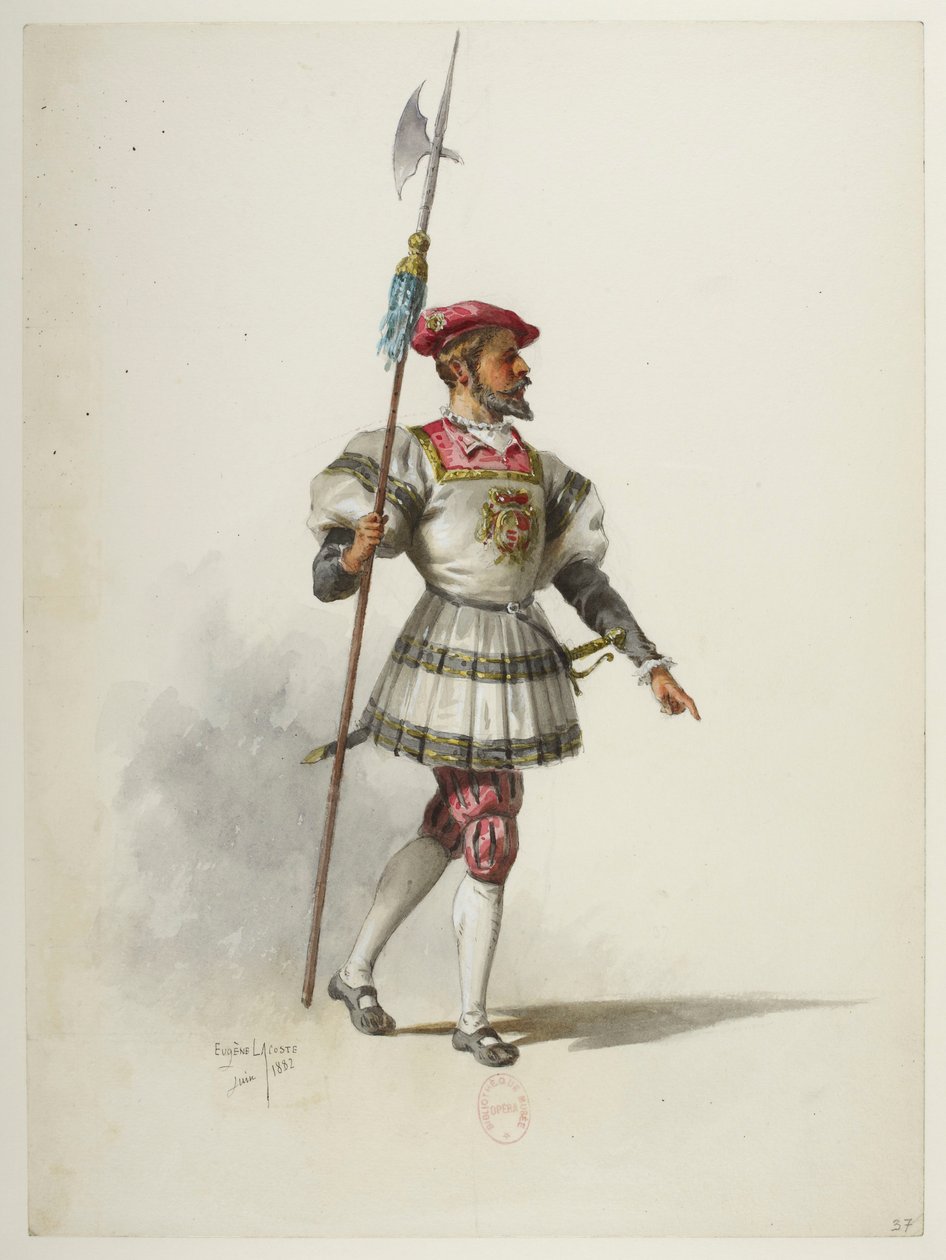 Btv1b84558104 37 - Saint-Saëns - Henry VIII - Maquettes de costumes - Lacoste - 37. Costume tekijältä Eugene Lacoste