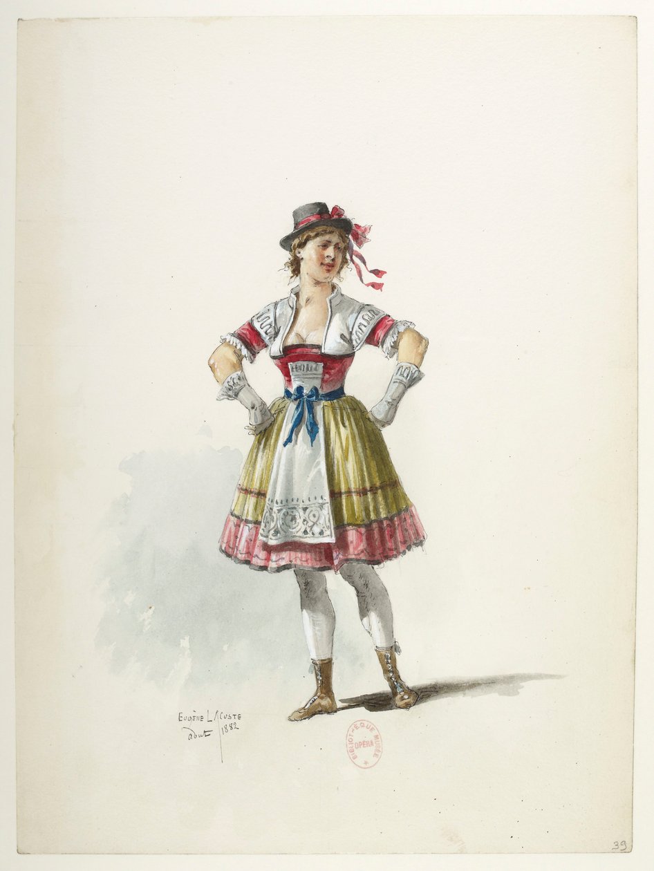 Btv1b84558104 39 - Saint-Saëns - Henrik VIII - Maquettes de costumes - Lacoste - 39. puku - 39. puku tekijältä Eugene Lacoste