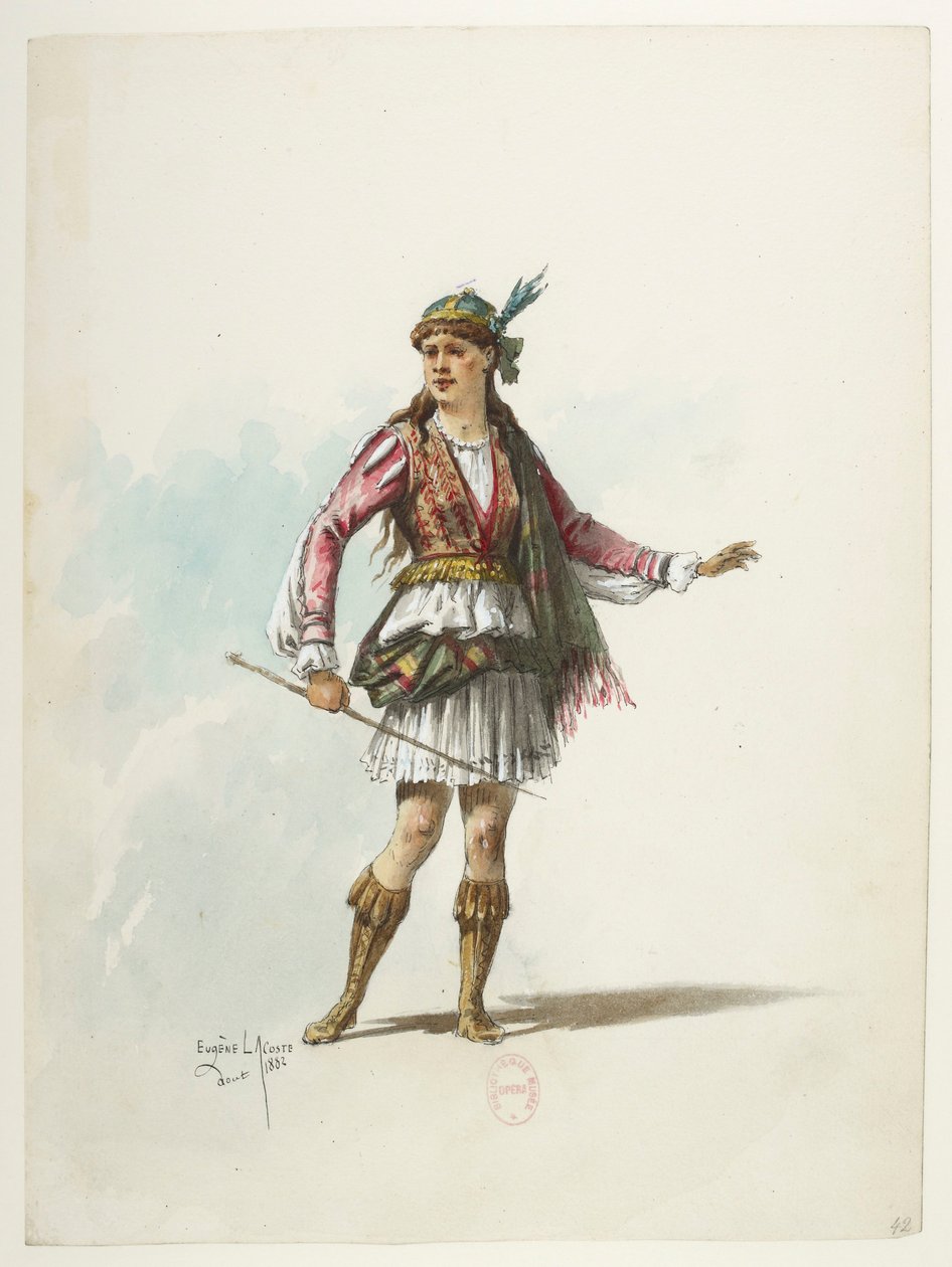Btv1b84558104 42 - Saint-Saëns - Henrik VIII - Pukumallit - Lacoste - 42. Costume tekijältä Eugene Lacoste