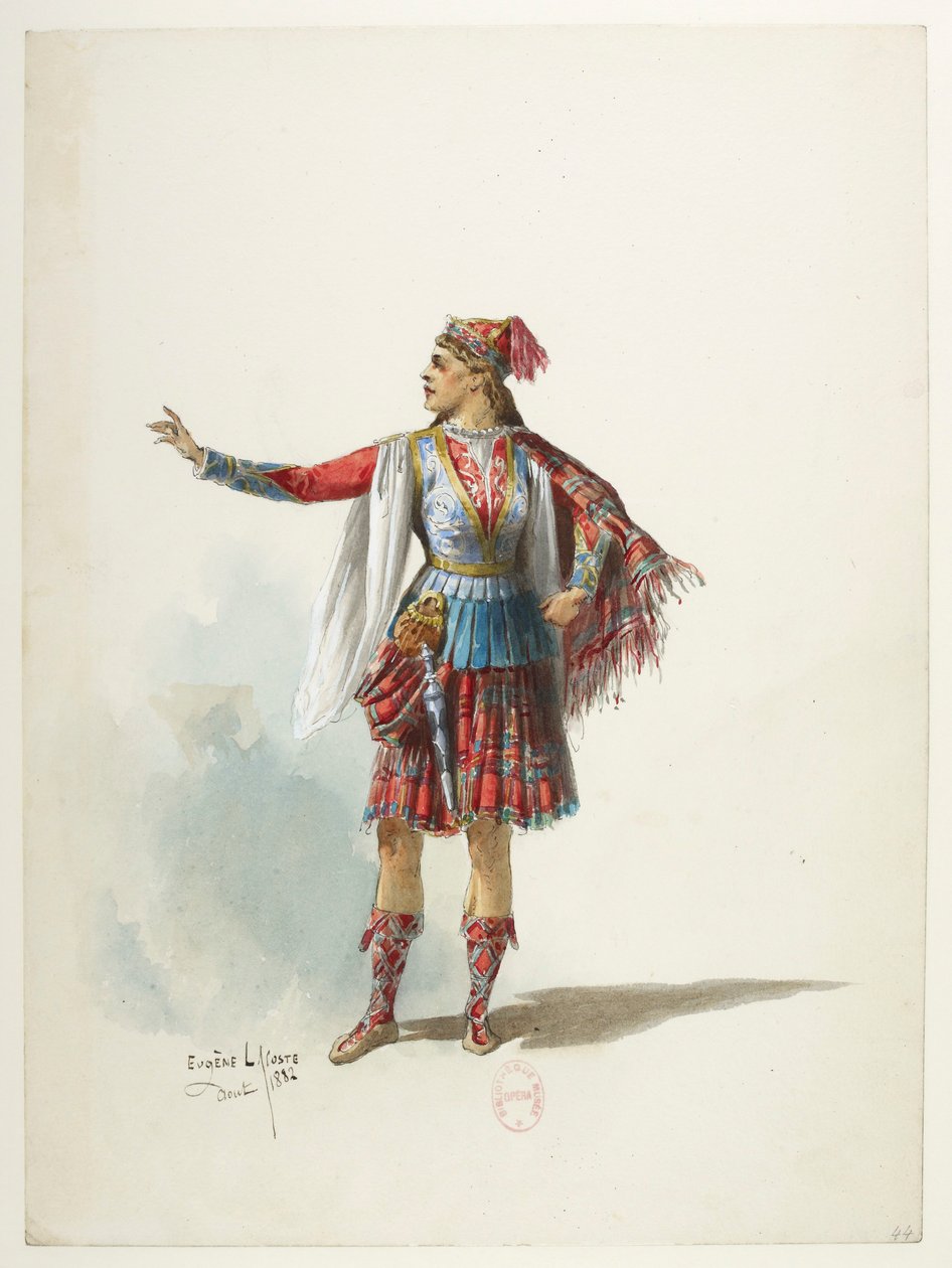 Btv1b84558104 44 - Saint-Saëns - Henrik VIII - Pukumallit - Lacoste - 44. Costume tekijältä Eugene Lacoste