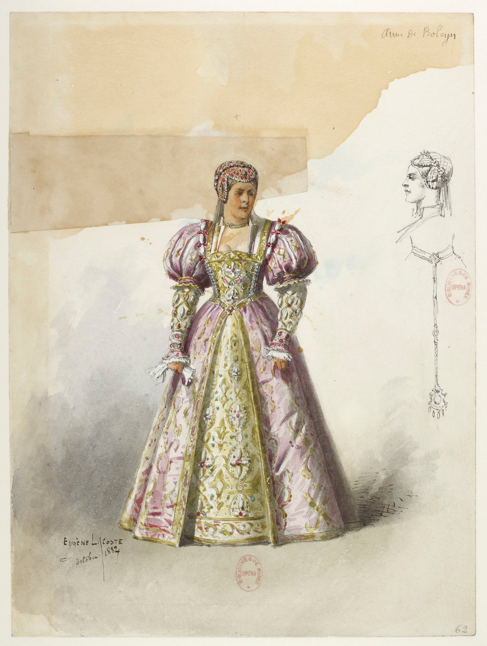 Btv1b84558104 62 - Saint-Saëns - Henrik VIII - Pukumallit - Lacoste - 62. Anne Boleyn Boleynin kanssa collette tekijältä Eugene Lacoste
