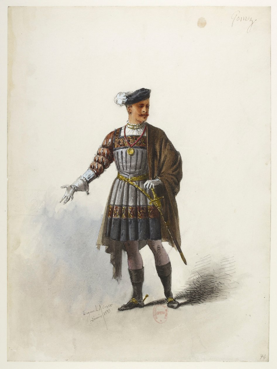 Btv1b84558104 78 - Saint-Saëns - Henrik VIII - Pukumallit - Lacoste - 74. Don Gomez de Feria tekijältä Eugene Lacoste