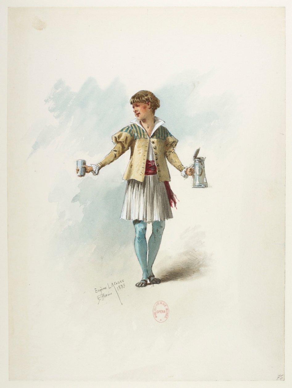 Btv1b84558104 79 - Saint-Saëns - Henry VIII - Maquettes de costumes - Lacoste - 75. Costume tekijältä Eugene Lacoste