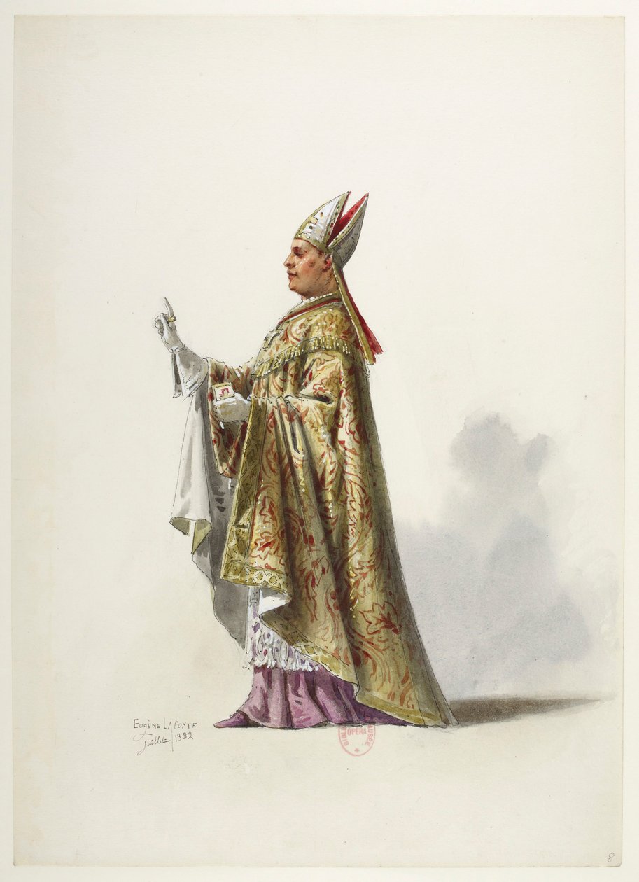 Saint -Saëns - Henrik VIII - Maquettes de puvut - Lacoste - 8. Puku tekijältä Eugene Lacoste