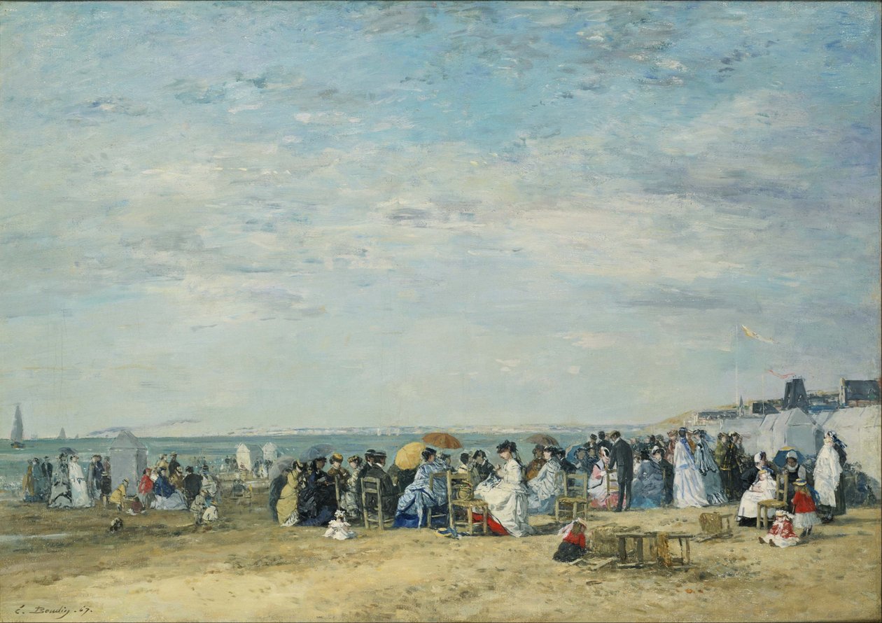 Trouvillen ranta tekijältä Eugene Louis Boudin