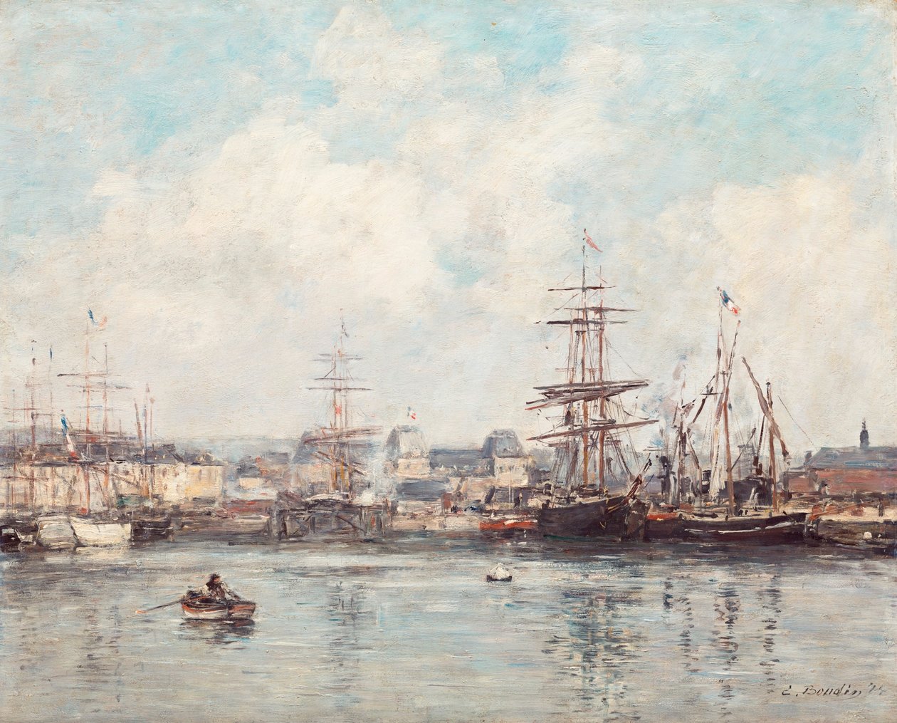 Casimir Delavigne -allas Le Havressa tekijältä Eugene Louis Boudin