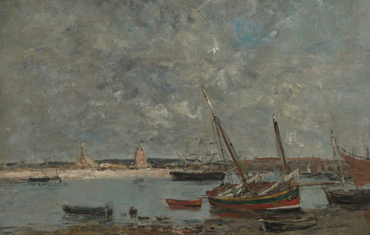 Saksa: Camaret. Camaretin satama: The Port tekijältä Eugene Louis Boudin