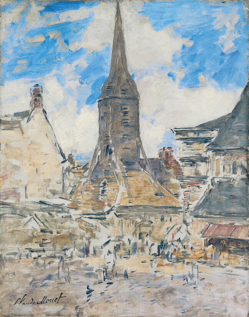 Kotava: "Biot ke Sainte-Catherine uja koe Honfleur (trutca ke Boudin)"
Ranska: Le Clocher de Sainte-Catherine, Honfleur. tekijältä Eugene Louis Boudin