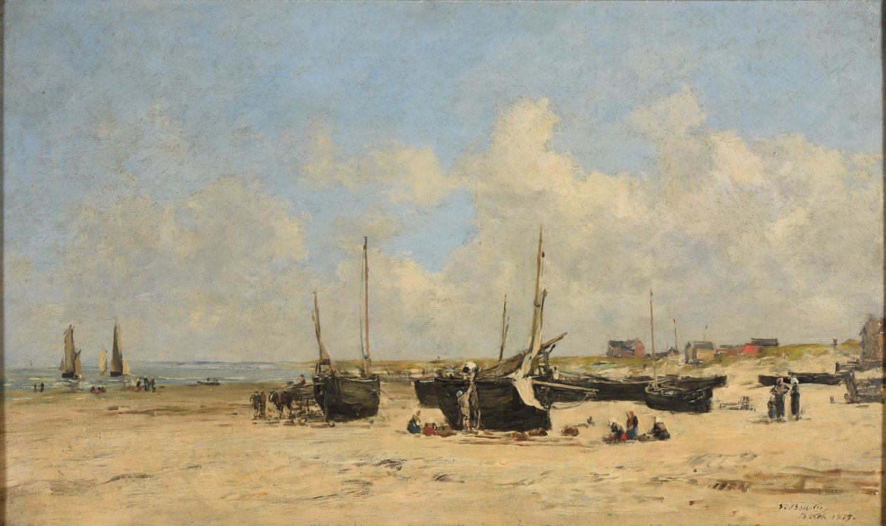 Berckin ranta laskuveden aikaan tekijältä Eugene Louis Boudin