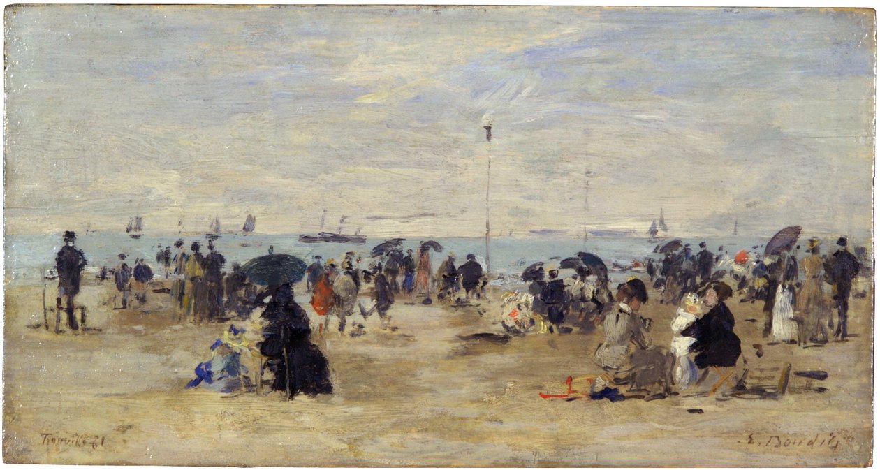 Trouville, Rantakuva tekijältä Eugene Louis Boudin