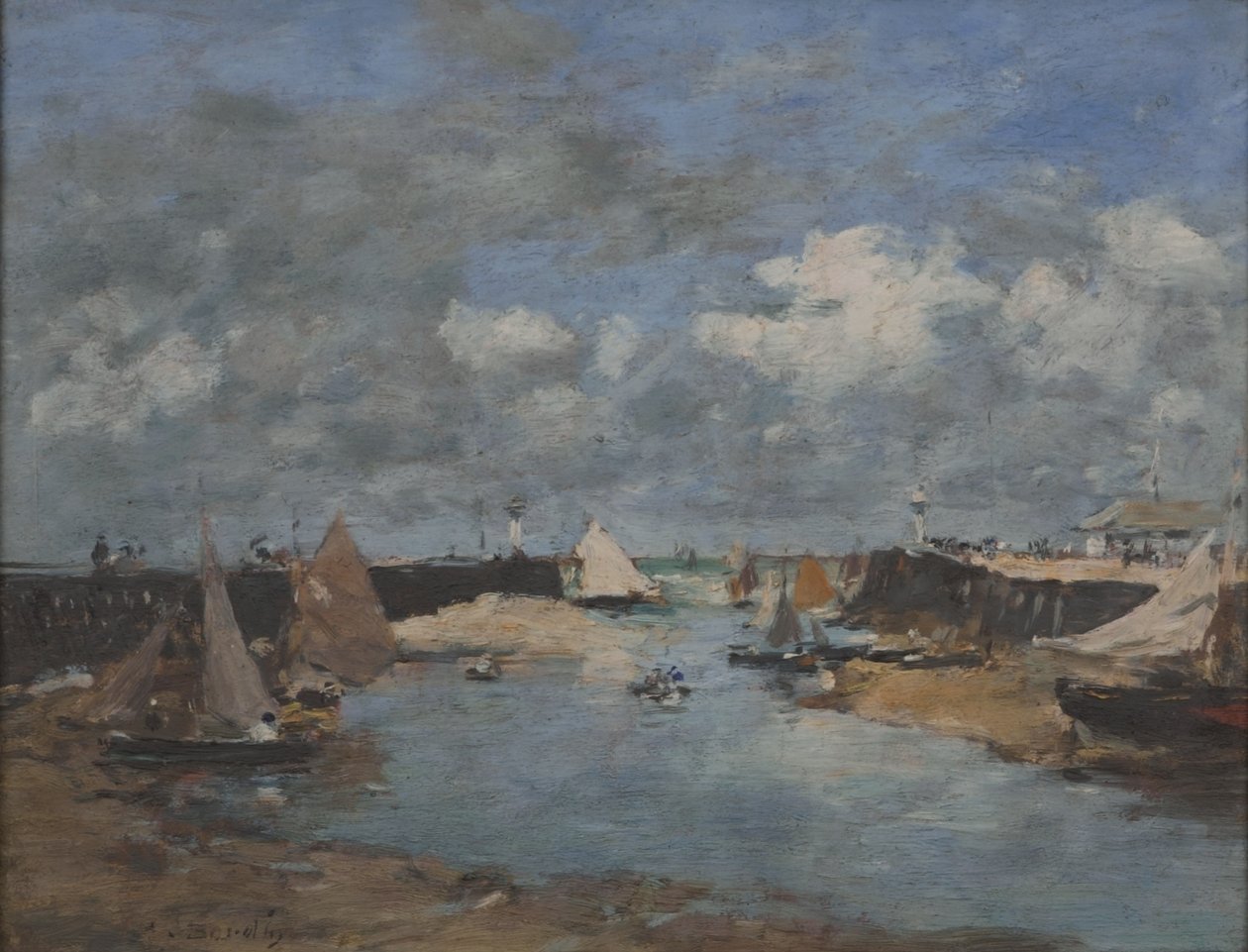 Trouvillen satama tekijältä Eugene Louis Boudin