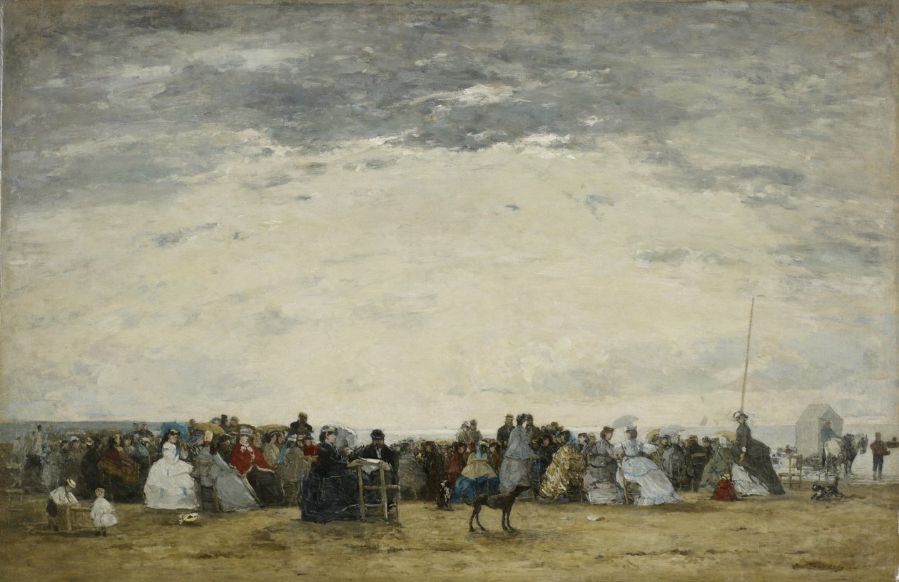 Lomailijat Trouvillen rannalla tekijältä Eugene Louis Boudin
