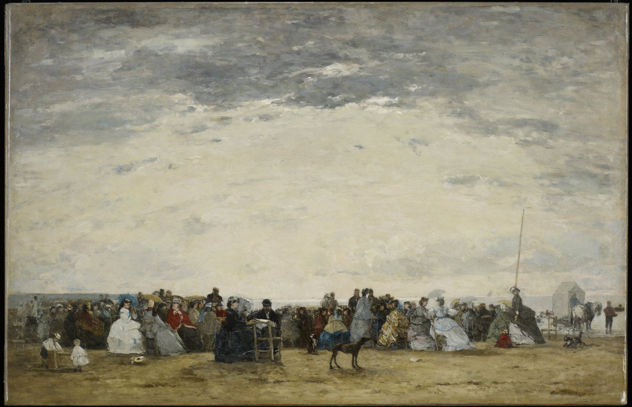 Lomailijat Trouvillen rannalla tekijältä Eugene Louis Boudin