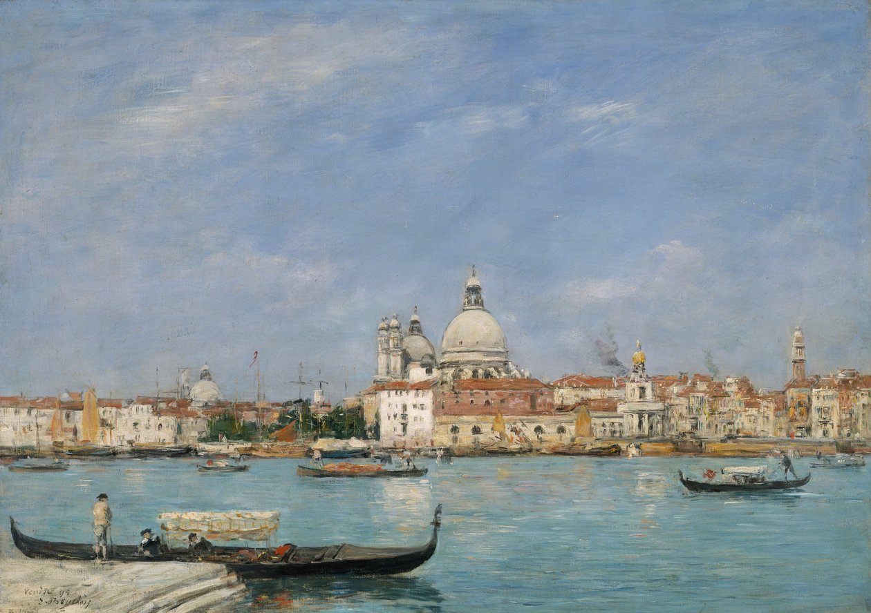 Venetsia, Santa Maria della Salute San Giorgion kirkosta käsin tekijältä Eugene Louis Boudin