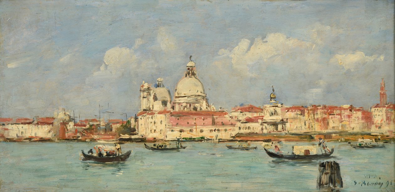 Venetsia. Tulli ja Notre-Dame-de-la-Salute tekijältä Eugene Louis Boudin