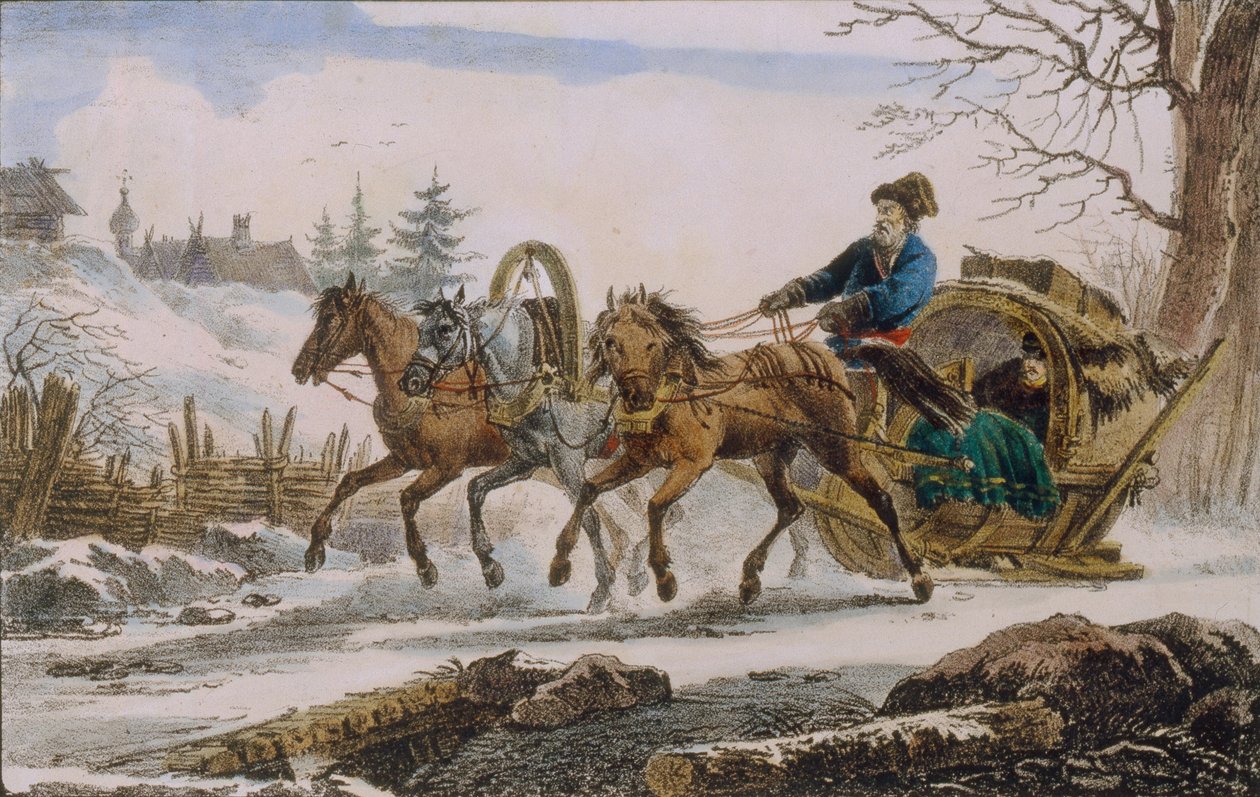 Kibitka, 1820 tekijältä Eugéne Pluchart