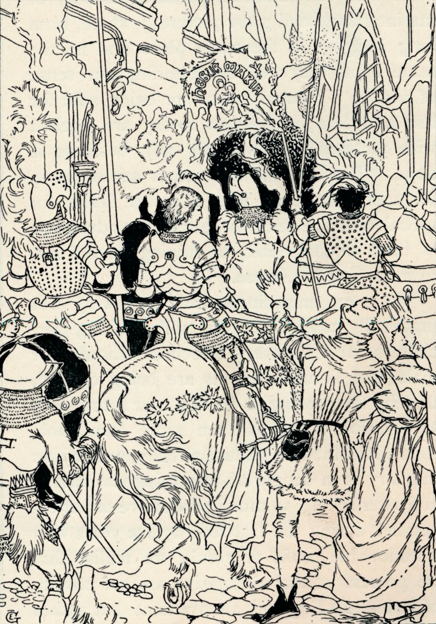 Jeanne DArc Orleansissa vuonna 1895 tekijältä Eugene Grasset