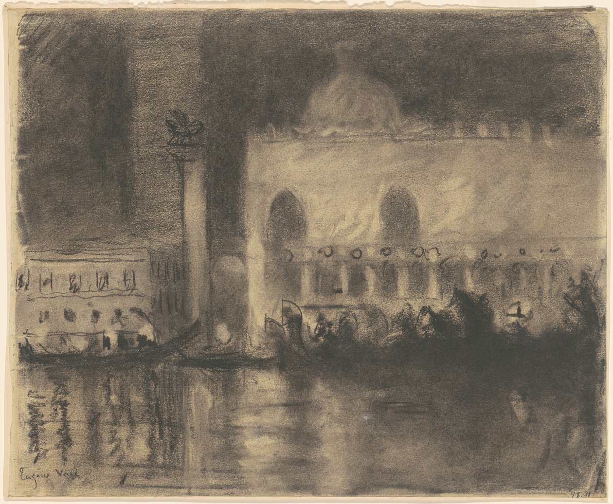 Venetsian muisto: Palazzo Ducale ja Piazzetta tekijältä Eugène Vail