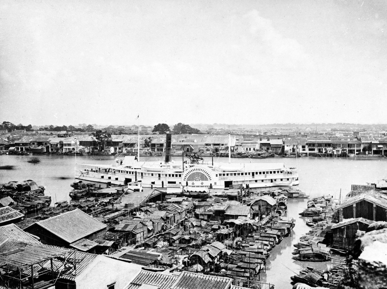 Kultainen vuori Canton Landing Placessa, noin 1870 tekijältä European Photographer